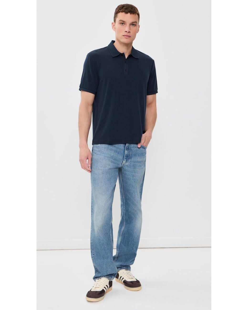 Rag & Bone Blue Slim Polo for men