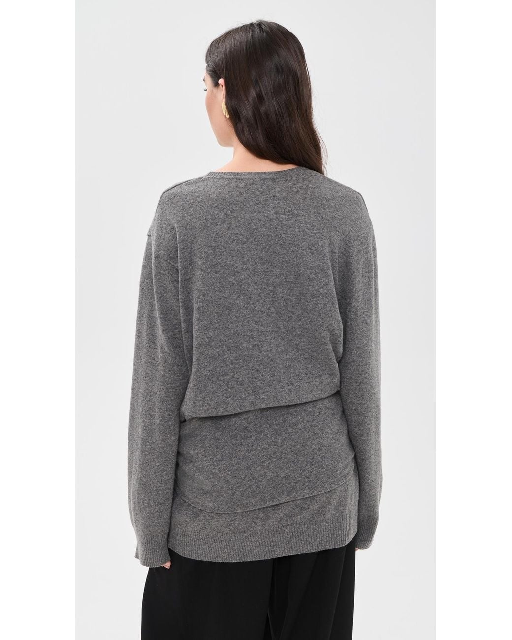 Source Unknown Gray Tio Extra Shawl Sweater