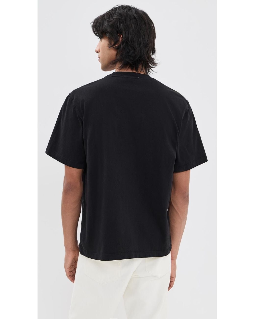 Agolde Black Asha Mock Neck Tee for men