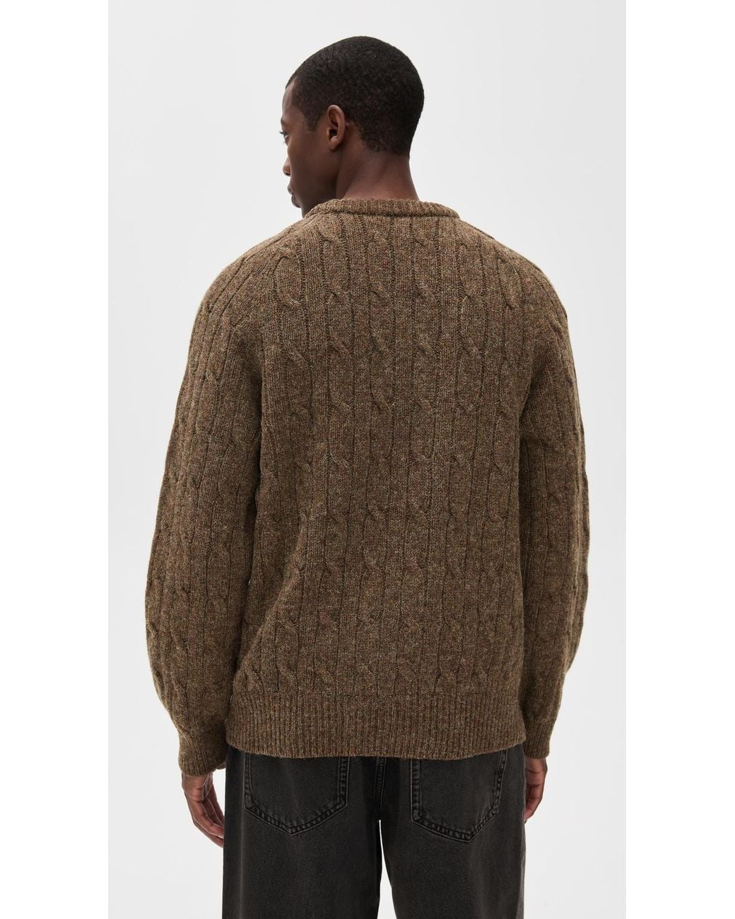 Howlin' By Morrison Brown Cable Guy Sweater for men