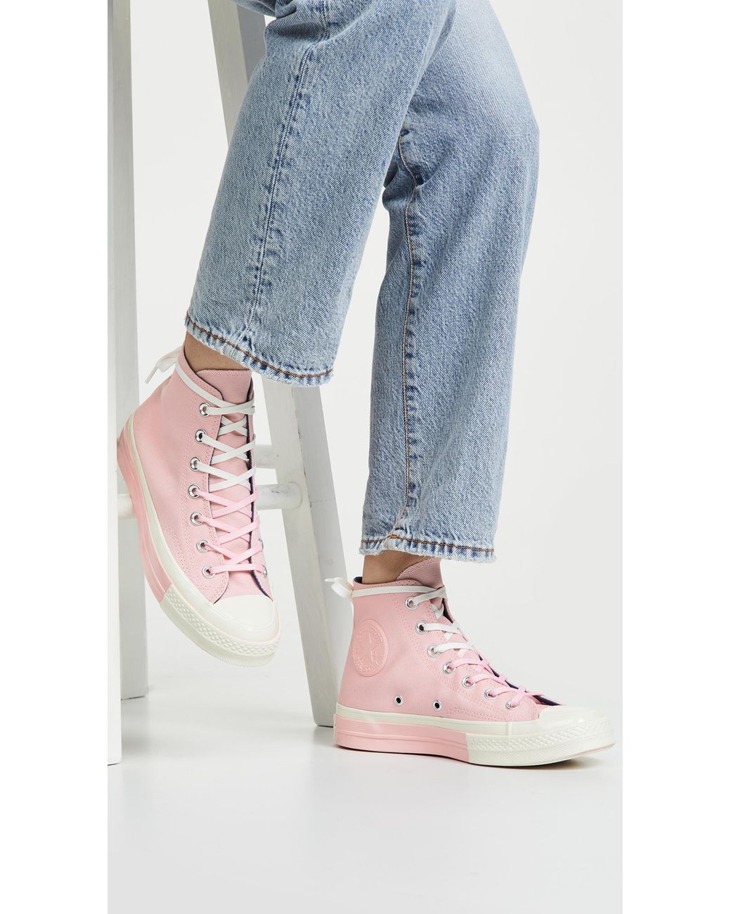 Converse Chuck 70s High Top Super Colorblock Sneakers in Pink | Lyst