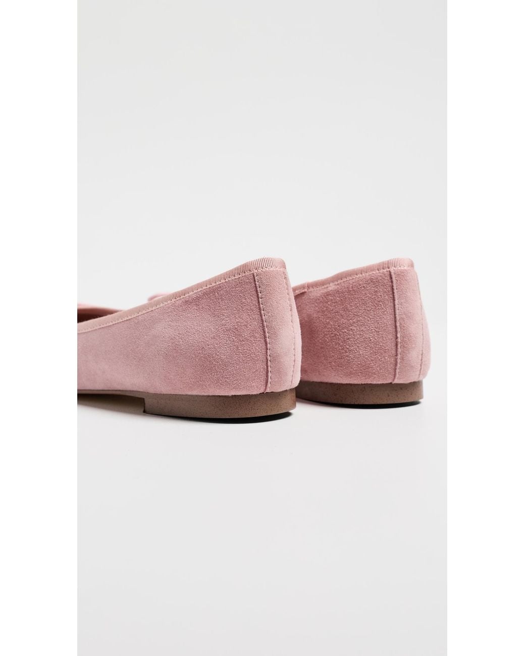 Tony Bianco Pink Suede Comma Flats