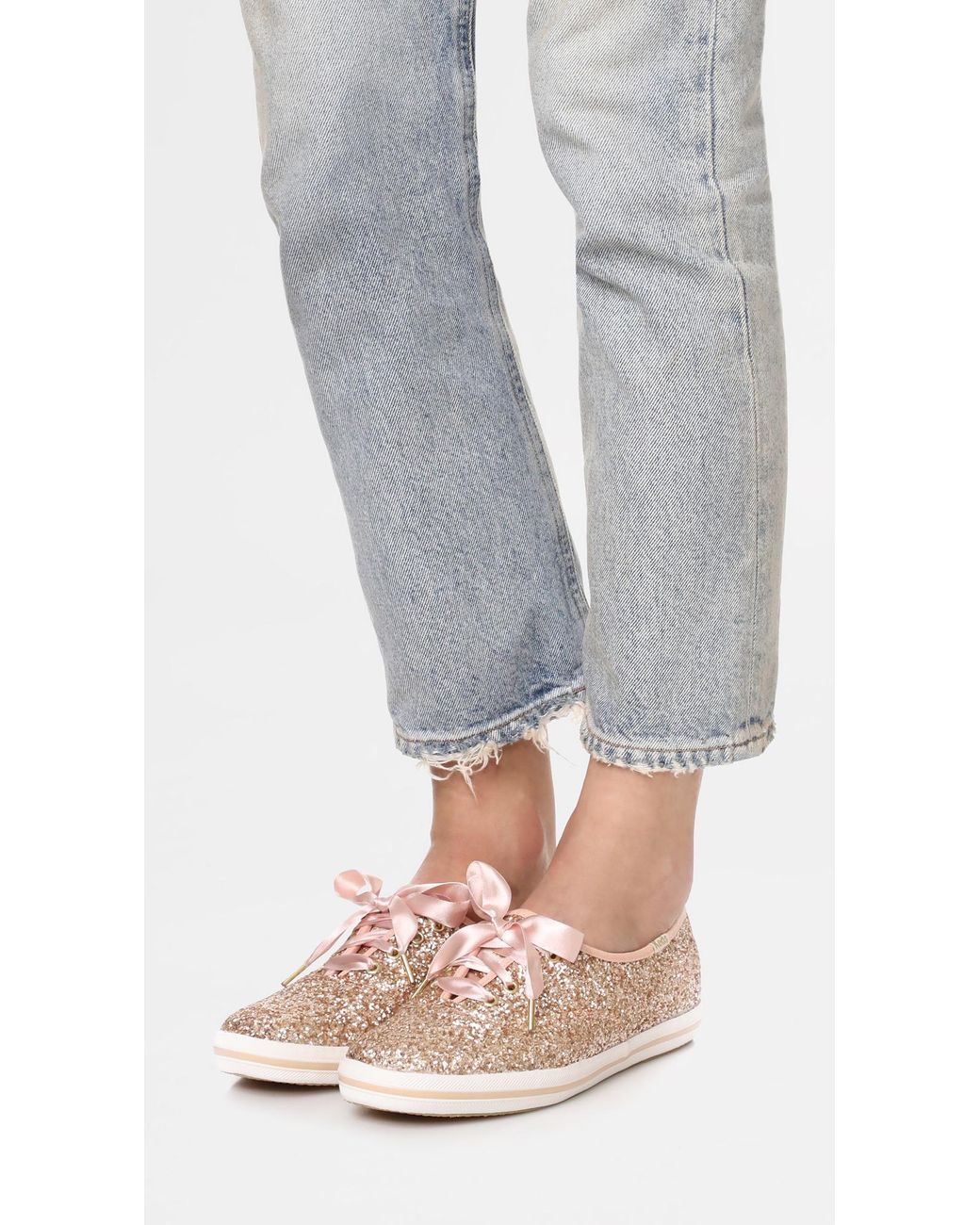 Keds Canvas X Kate Spade New York Glitter Sneakers in Rose Gold (Pink) -  Save 25% - Lyst