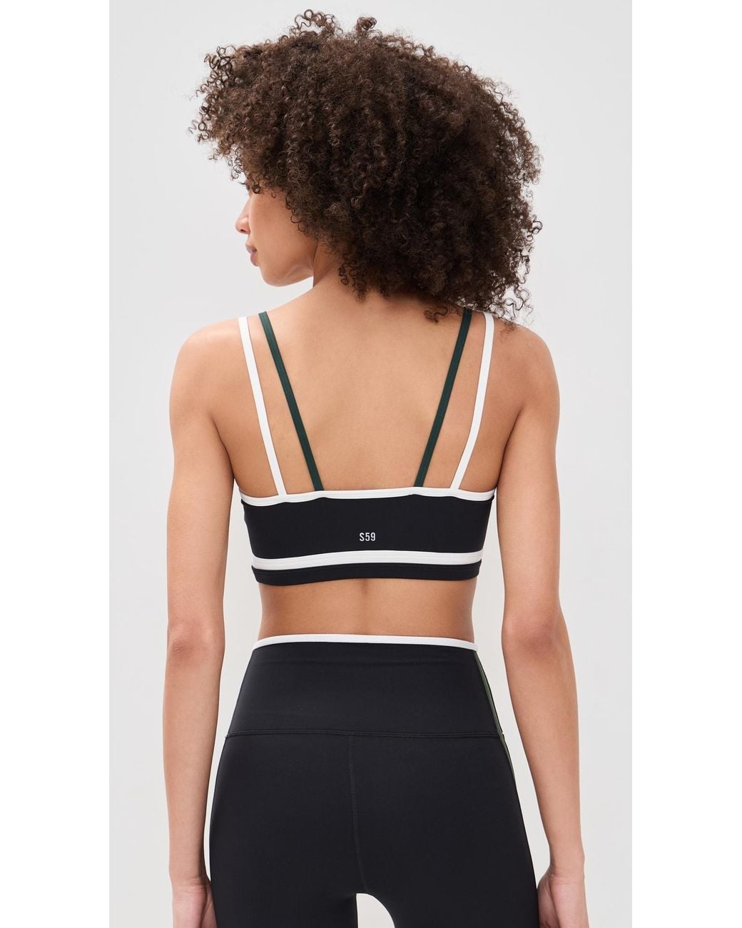 Splits59 Black Eva Rigor Double Strap Bra