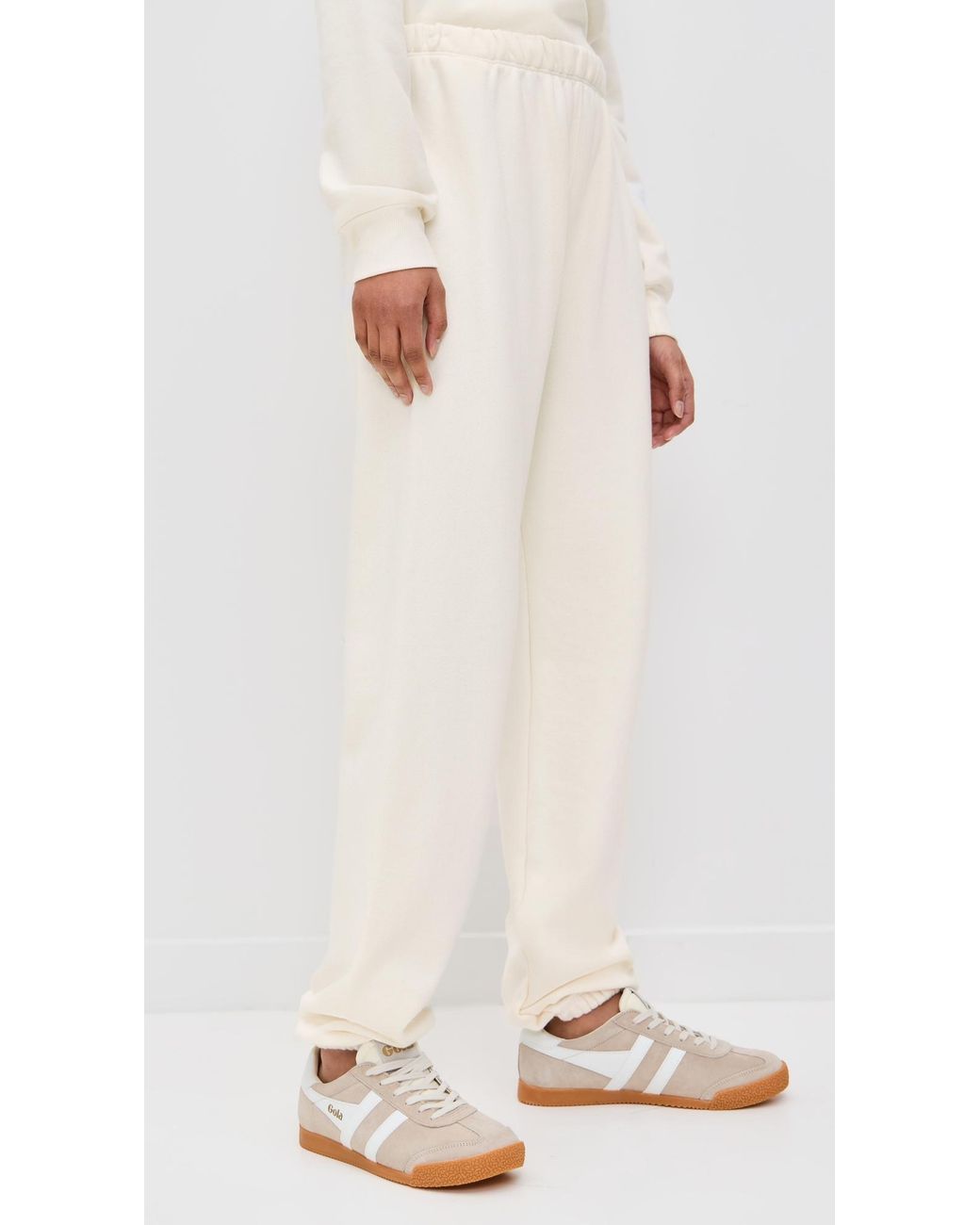 ÉTERNE White Classic Sweatpants