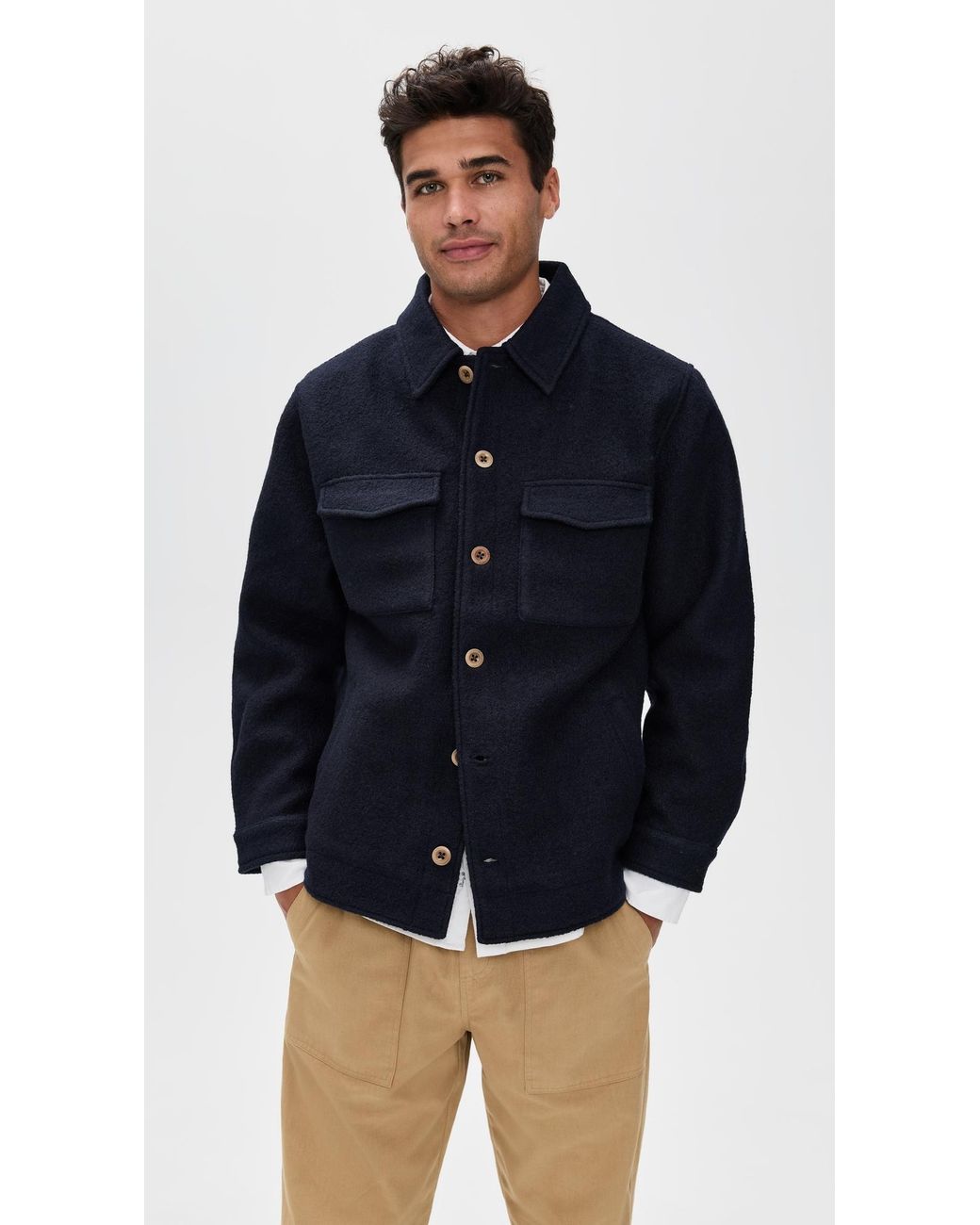 McTavish Blue Wool Jacket for men