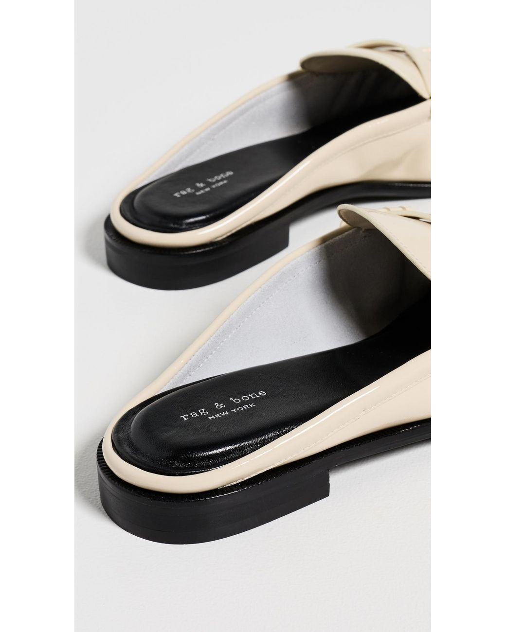 Rag & Bone White Lexi Loafer Mules