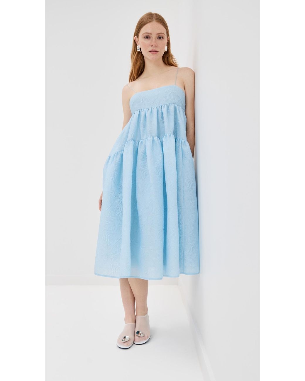 Cecilie Bahnsen Sofie Dress in Blue | Lyst
