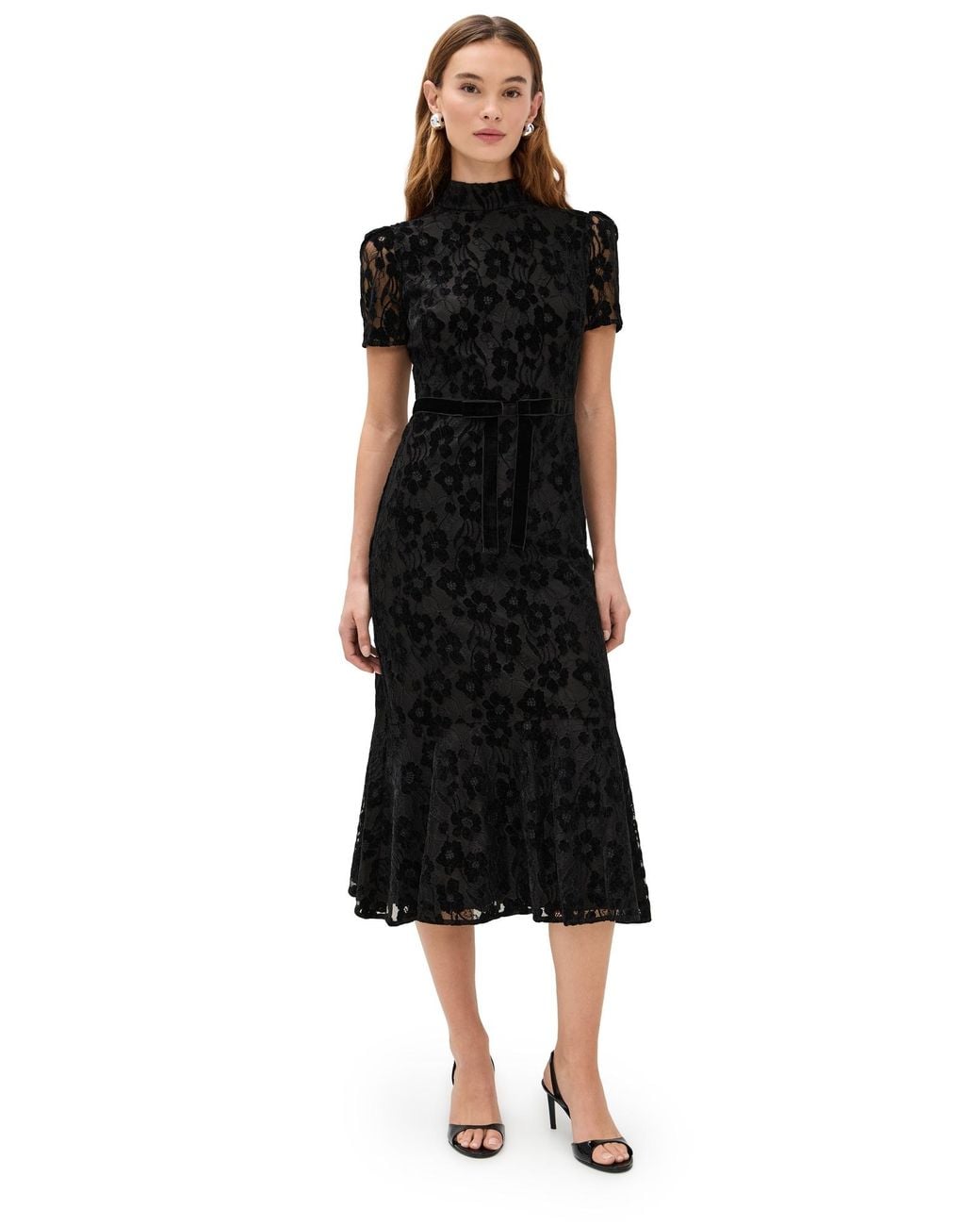 princess polly baby blue dress Shoshanna Pierre Dress in Black