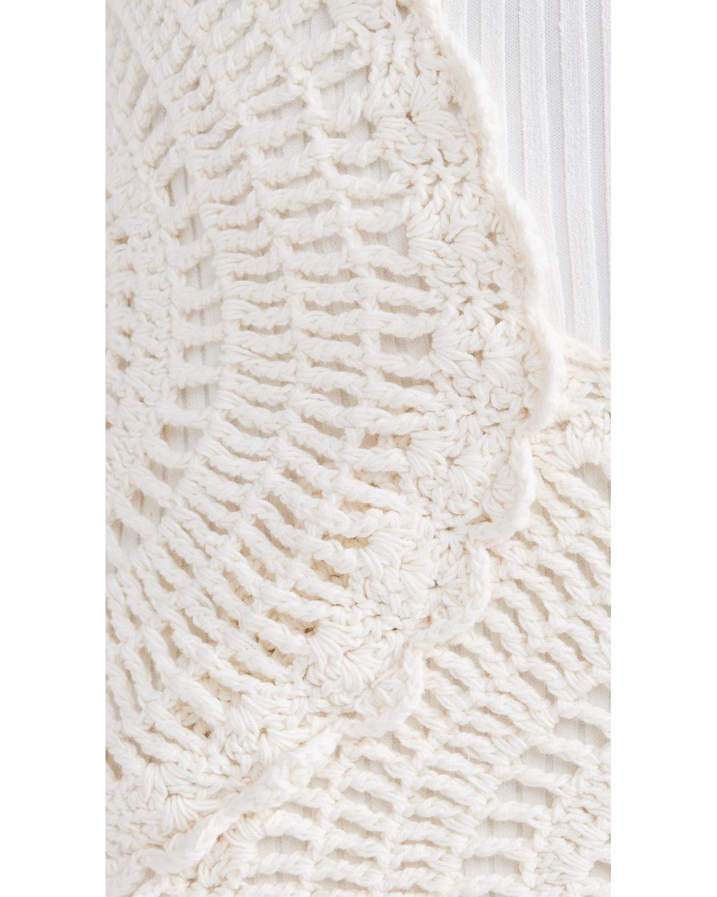 Aje. Mosaic Crochet Midi Dress in White | Lyst