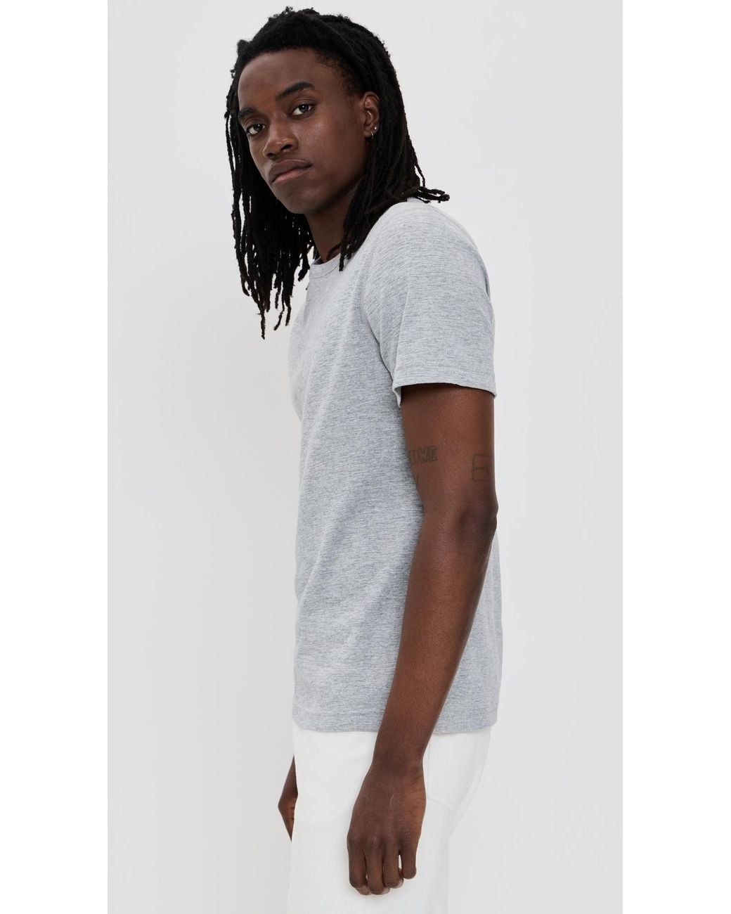 Reigning Champ Black 1X1 Slub Slim T-Shirt for men