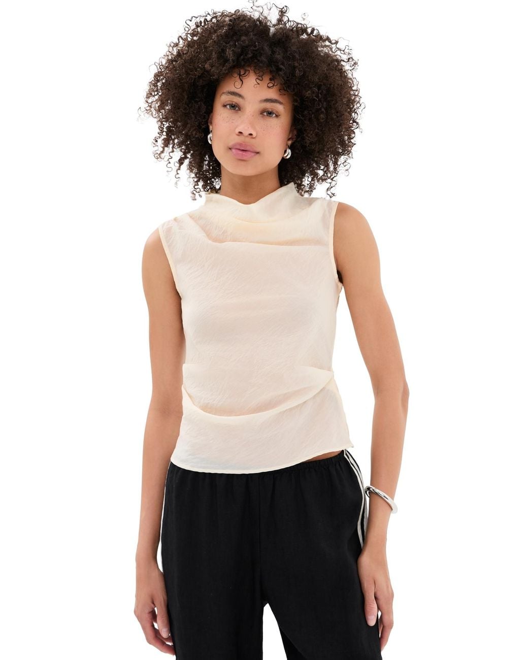 ALIGNE Black Dana Sheer Top