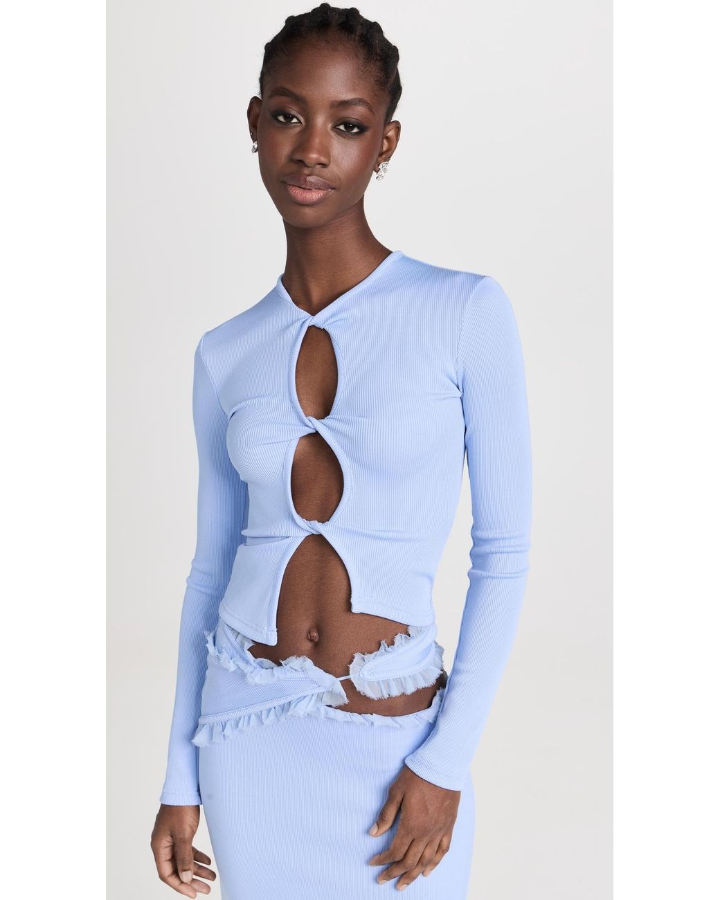 トップス TU ES MONTRESOIR CUT-OFFLONG SLEEVE TOP Cut-off long sleeve top Beige – Tu es mon Tresor