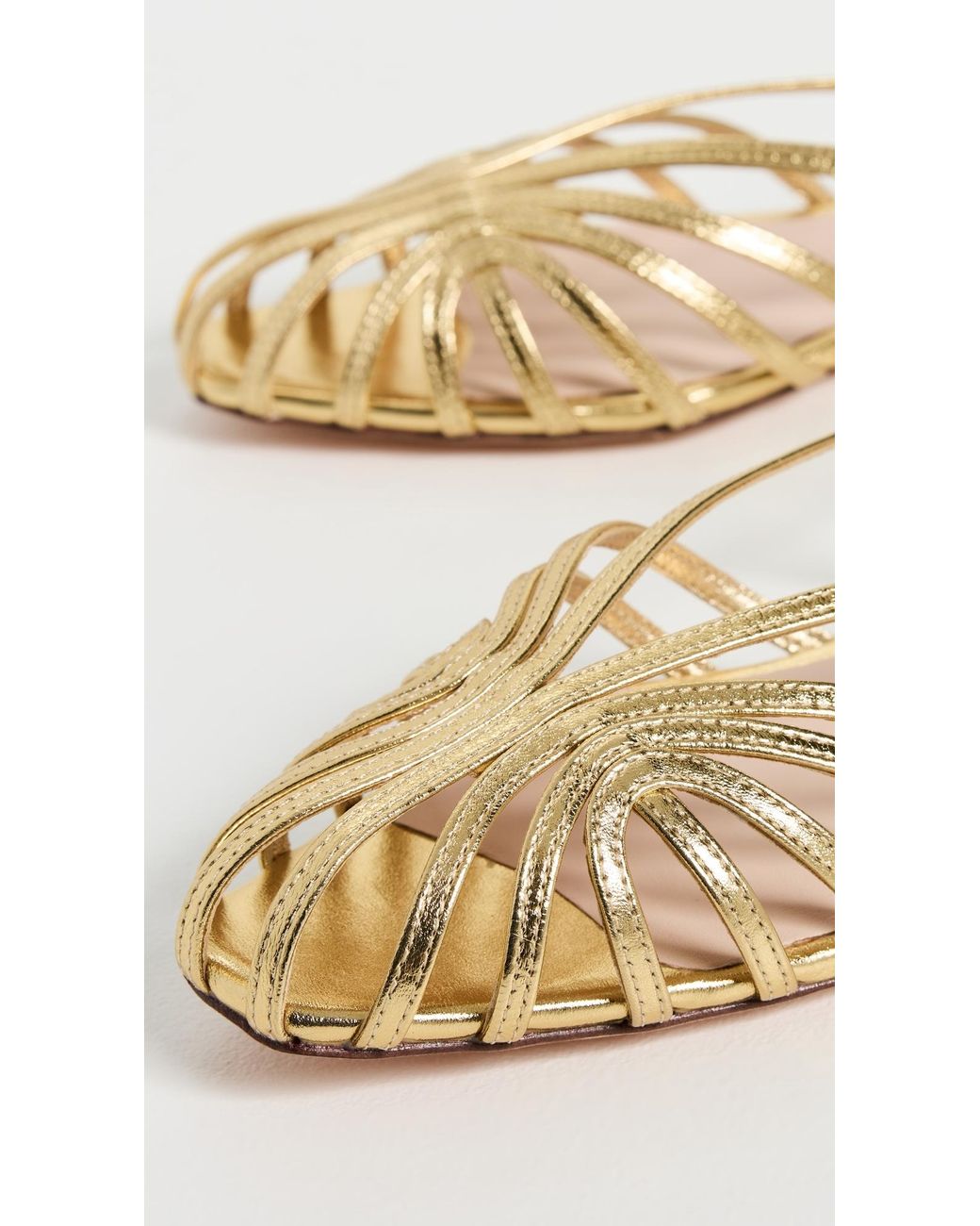 Loeffler Randall Metallic Devon Lattice Slingback Sandals