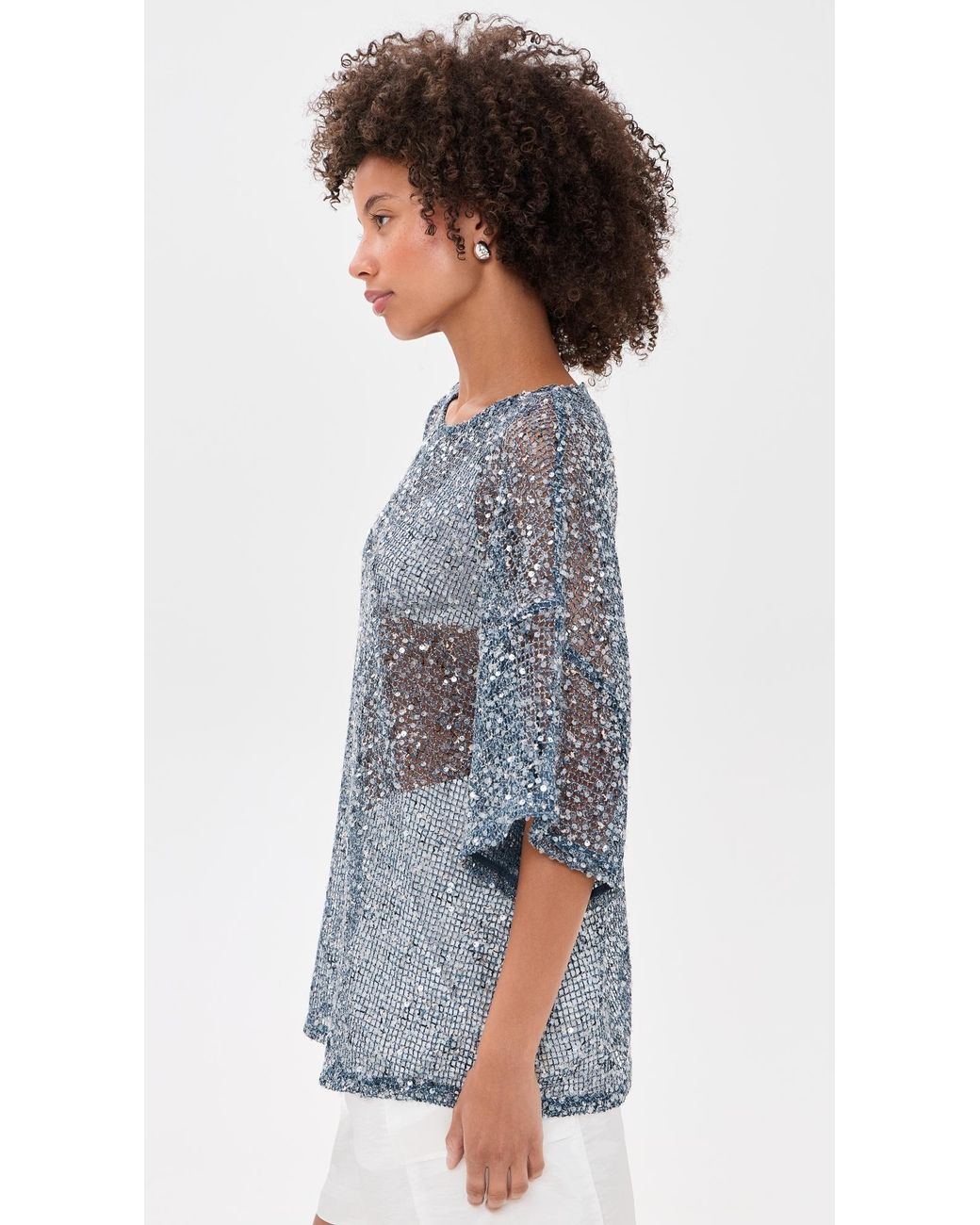 Vrg Grl Black Arden Sequin Top