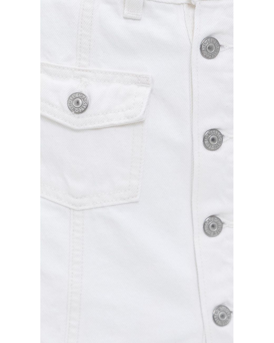 Levi's White Button Front Skort
