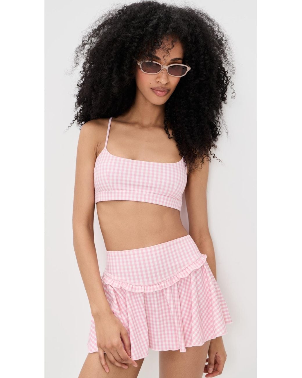 LoveShackFancy Pink Cadelle Bra