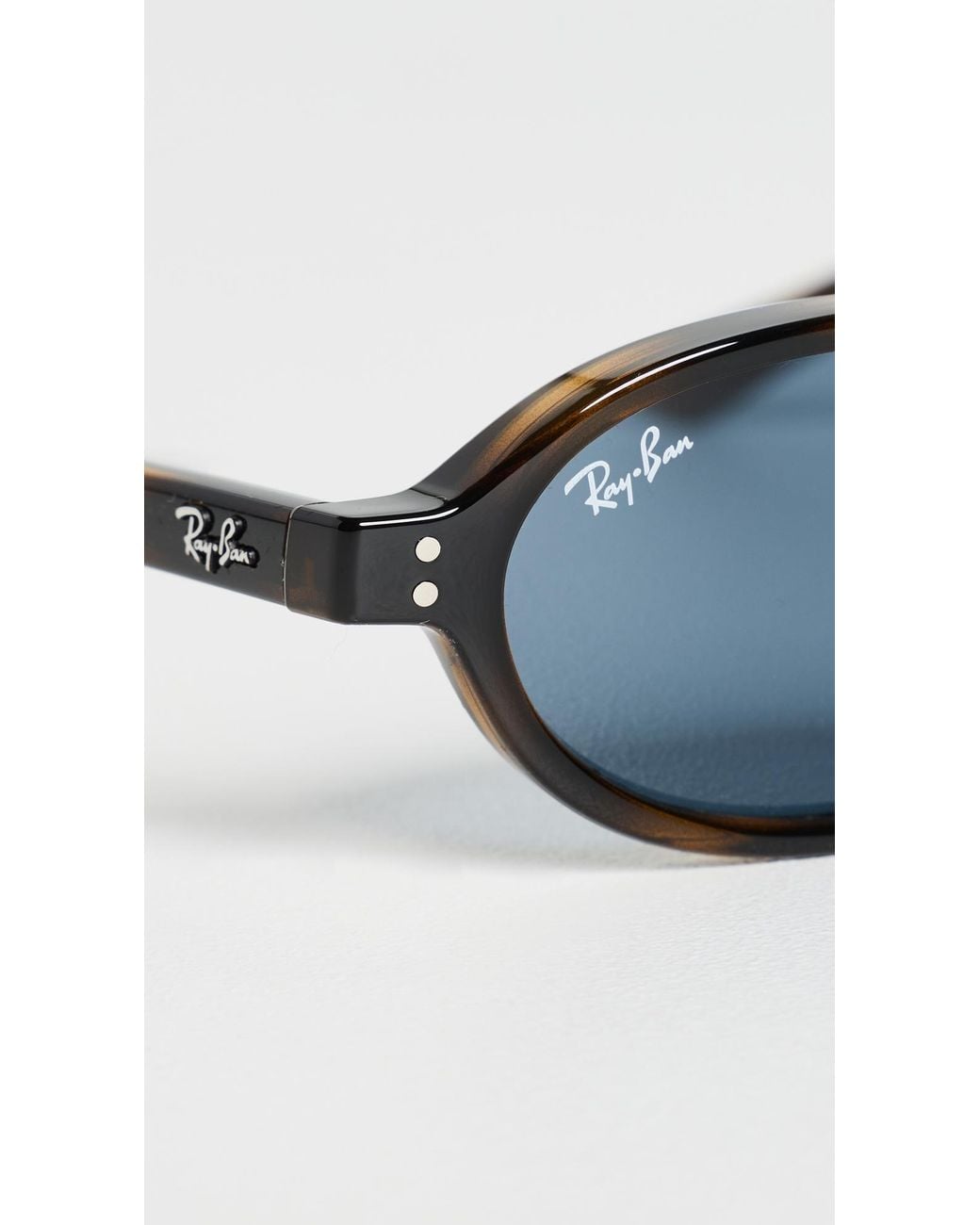 Ray-Ban Blue Oval Tortoise Sunglasses