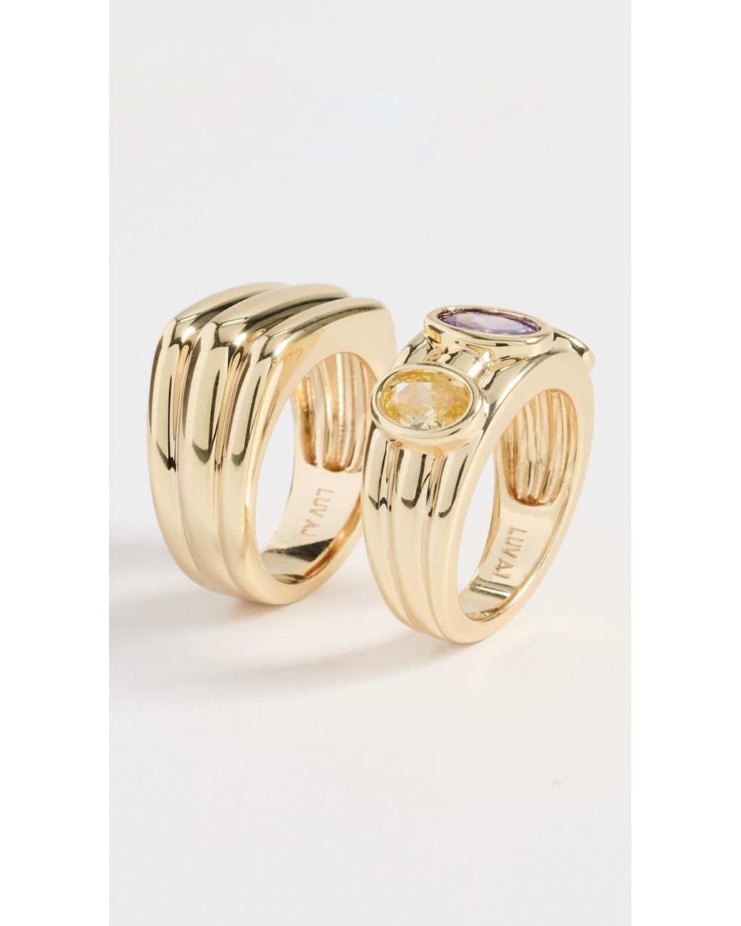 Luv Aj Metallic The Antoinette Ring Set