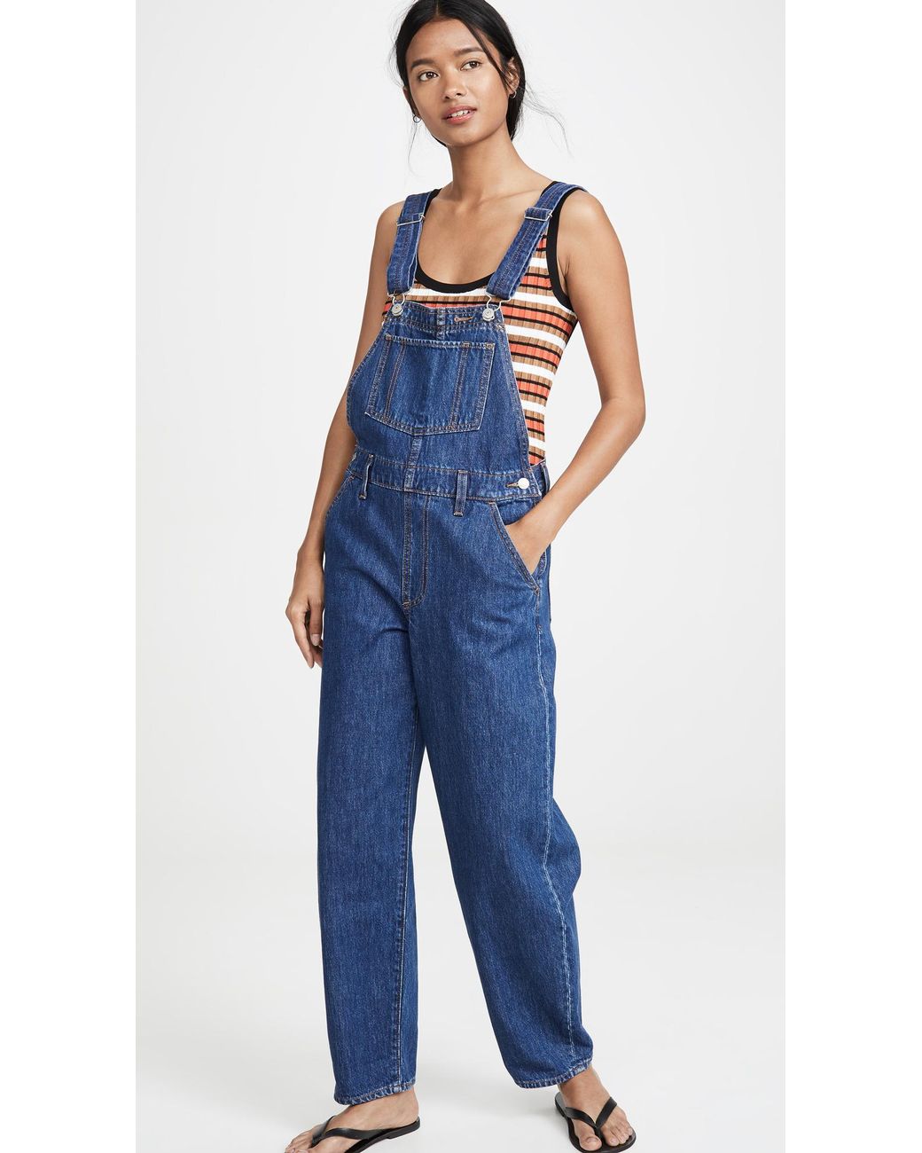 levi's baggy denim overalls