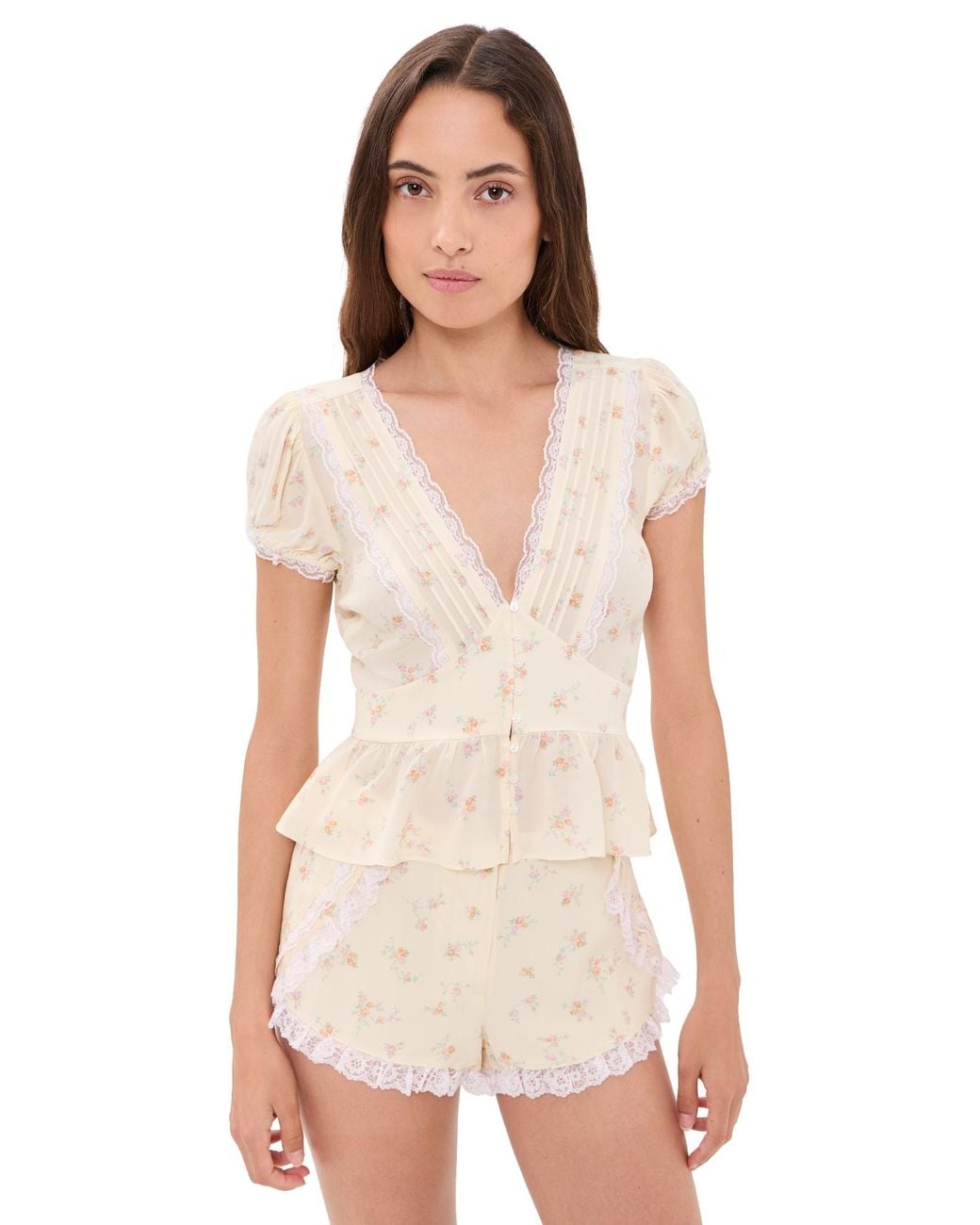 LoveShackFancy Multicolor Bondy Top
