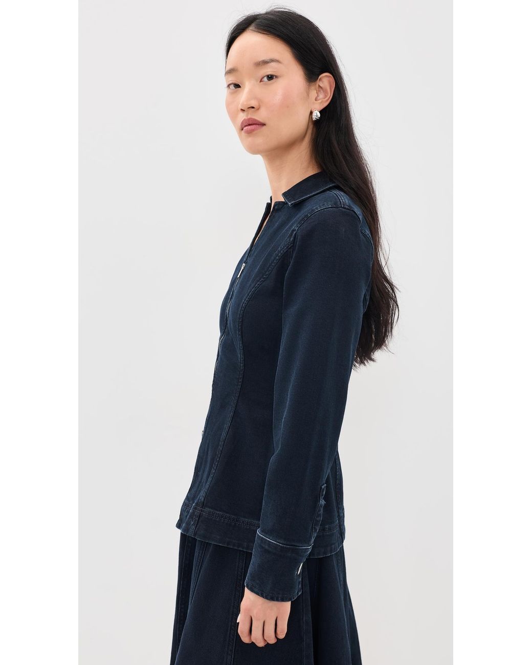 ALIGNE Blue Tilly Denim Zip Jacket