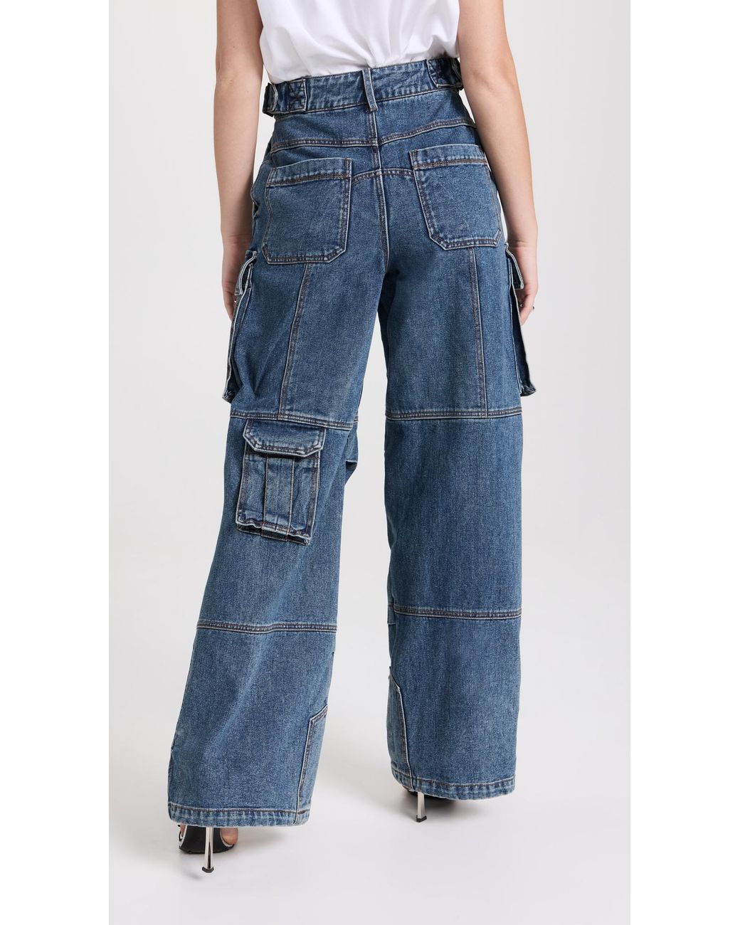 Juun.J Multi Pocket Cargo Denim Pants in Blue | Lyst