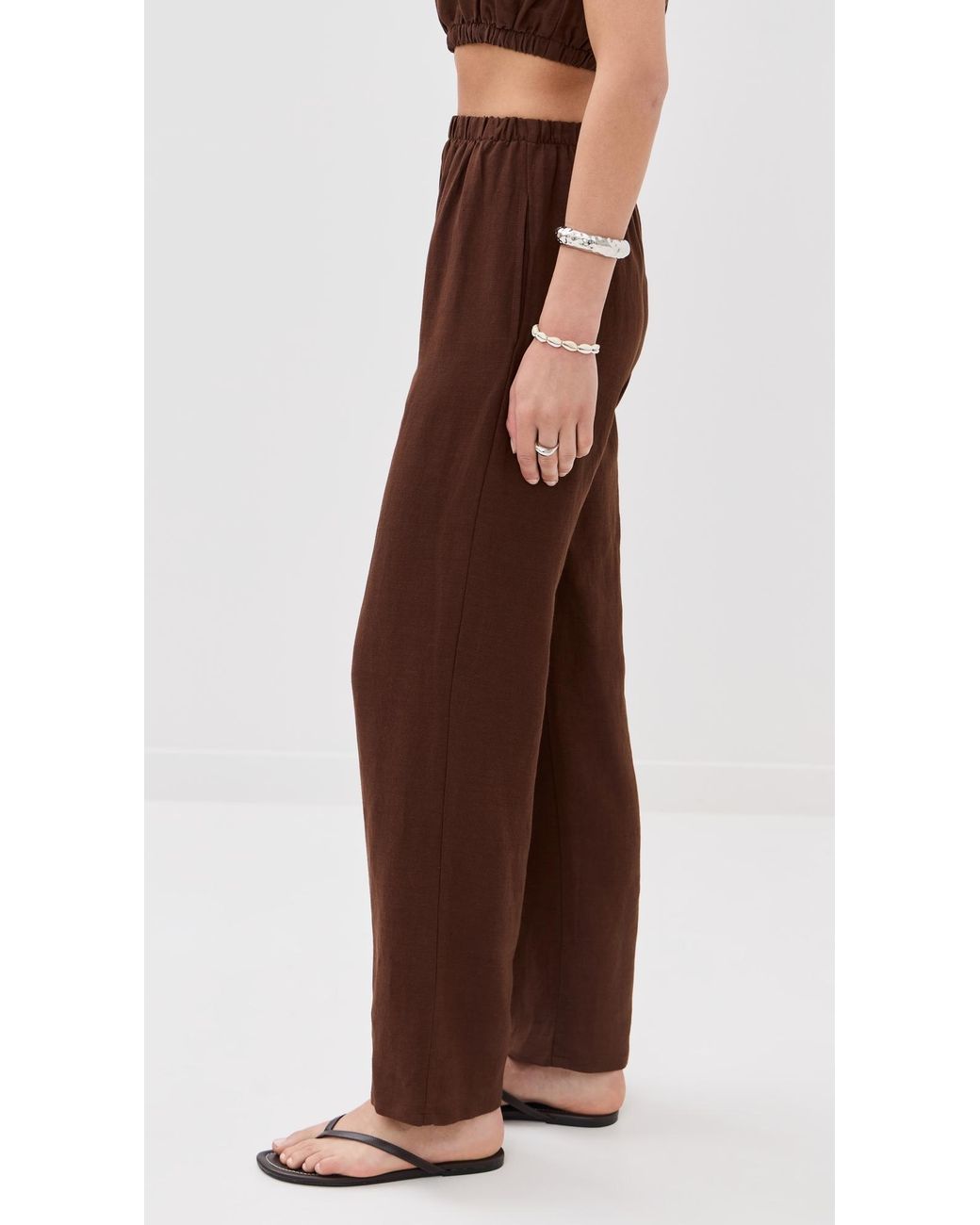 Le Bos Brown Camille Pull On Pants