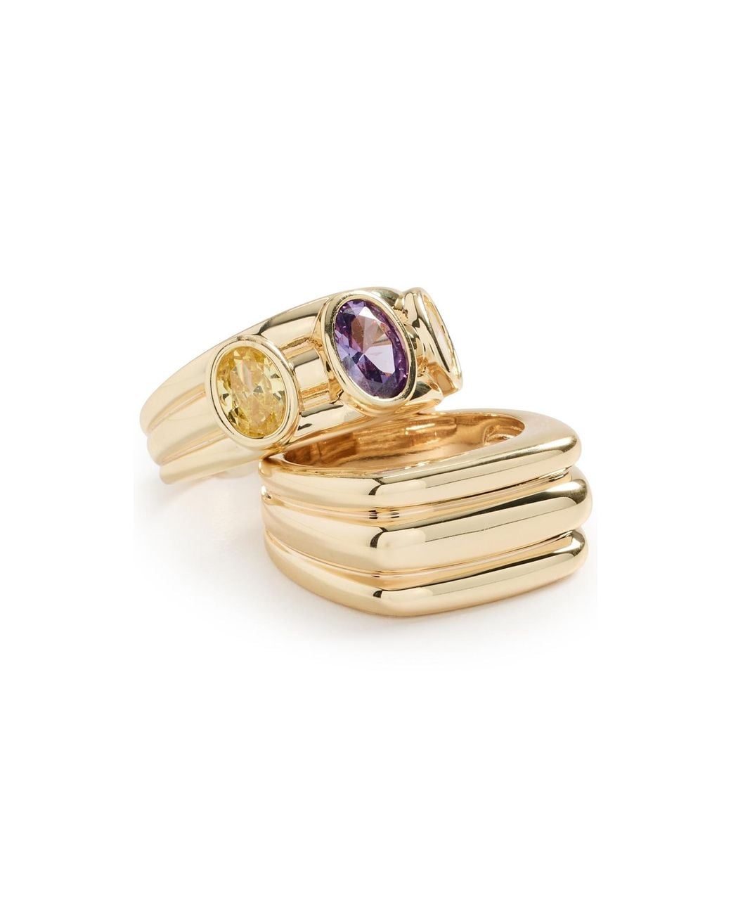 Luv Aj Metallic The Antoinette Ring Set