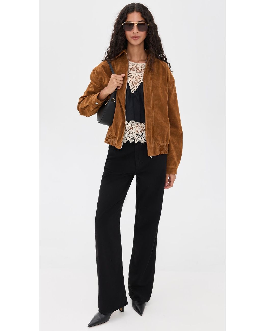 Bailey Rose Brown Faux Suede Jacket