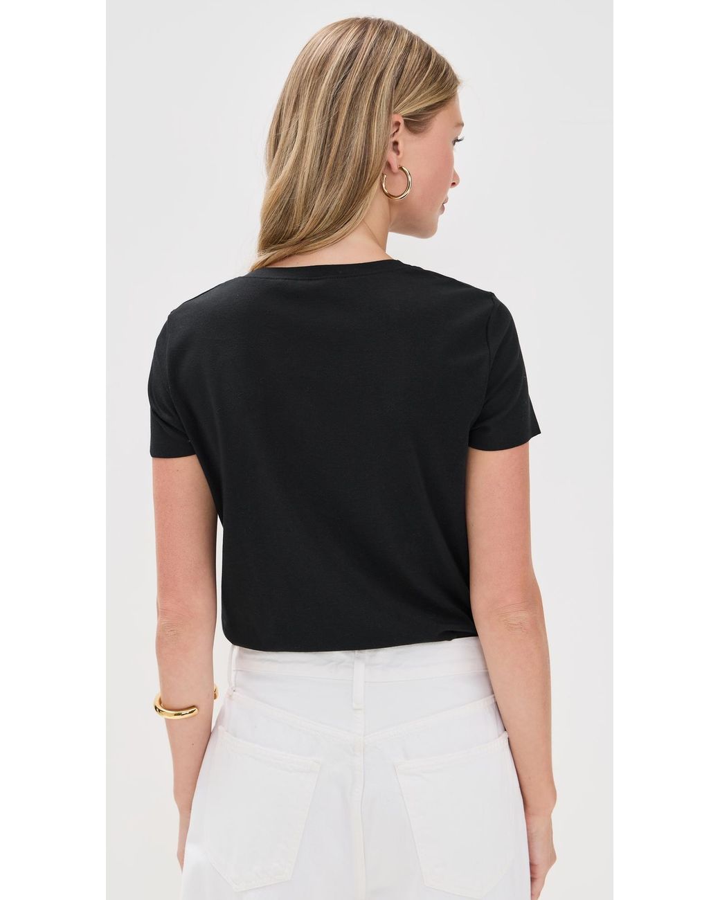 Commando Black Essential Cotton Tee Thong Bodysuit