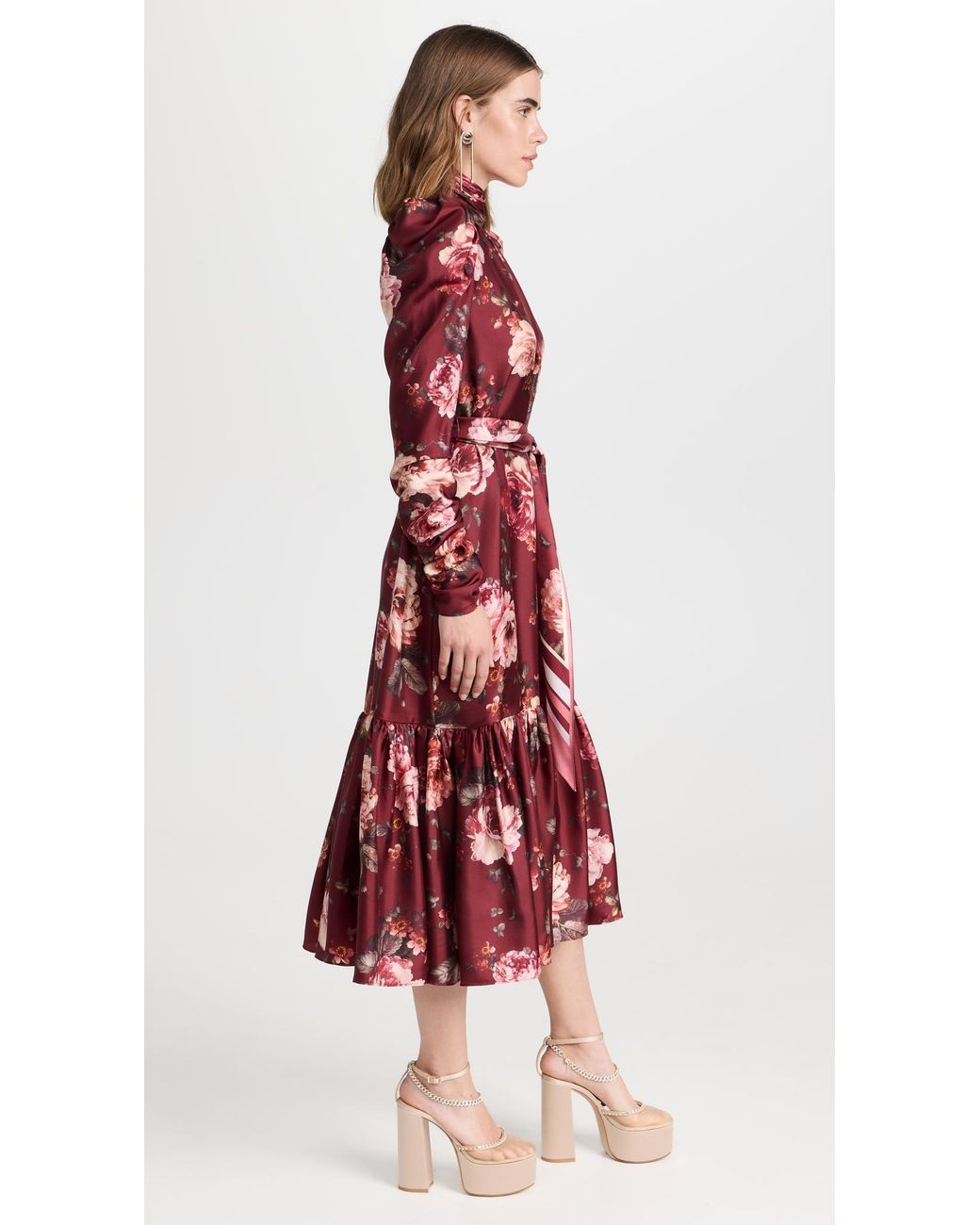 Zimmermann Gathered Frill Dress | Lyst