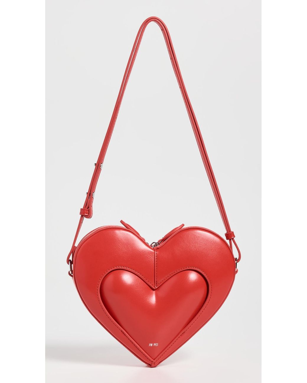 \"JW PEI\" Francisca ハート型 ロゴ ショルダー バッグ JW PEI Women's Francisca Heart Shaped Crossbody Bag - Black