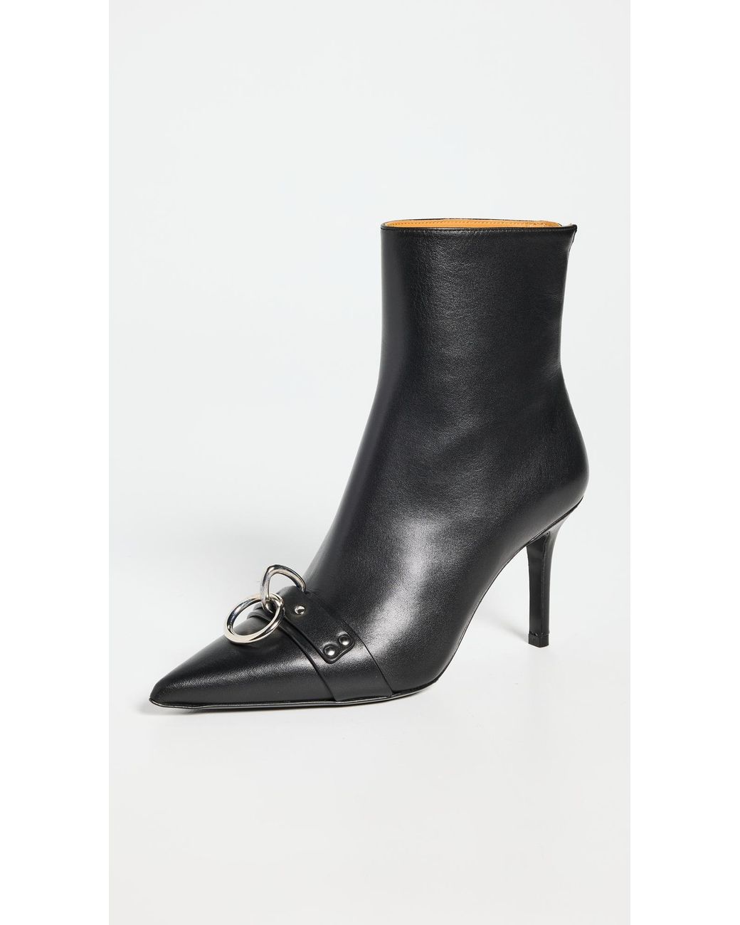 R13 Skinny Ankle Heeled Boots With Ring in Black Lyst