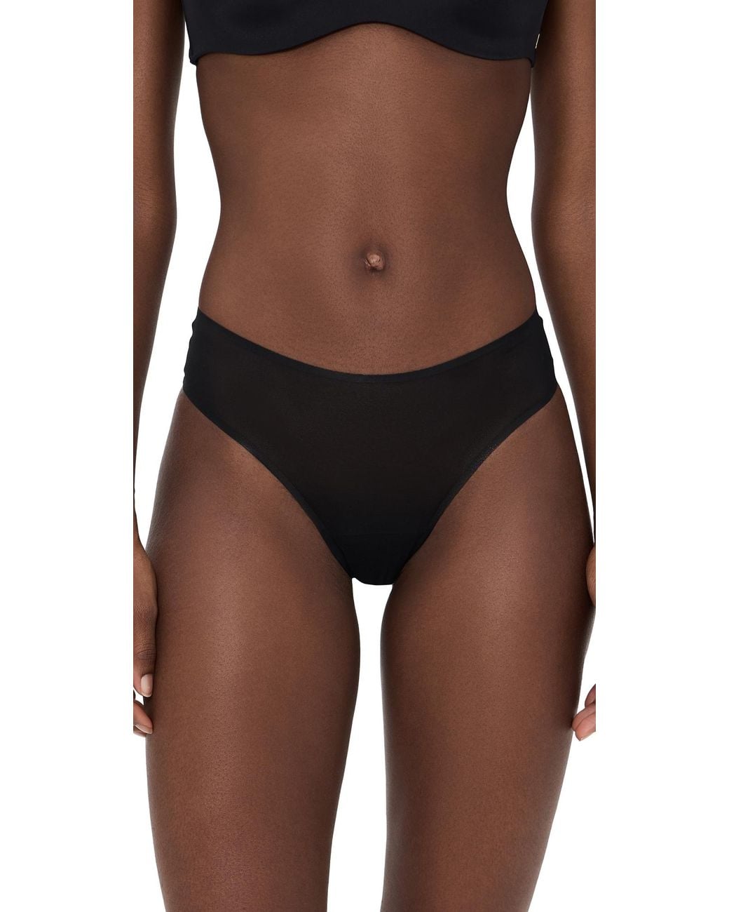 Commando Brown Chic Mesh Thong