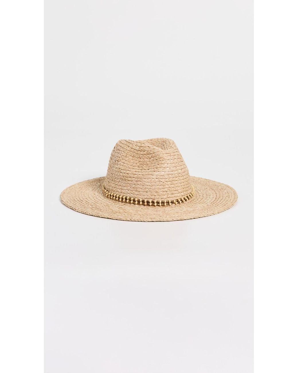 Hat Attack White Raffia Braid Continental Hat