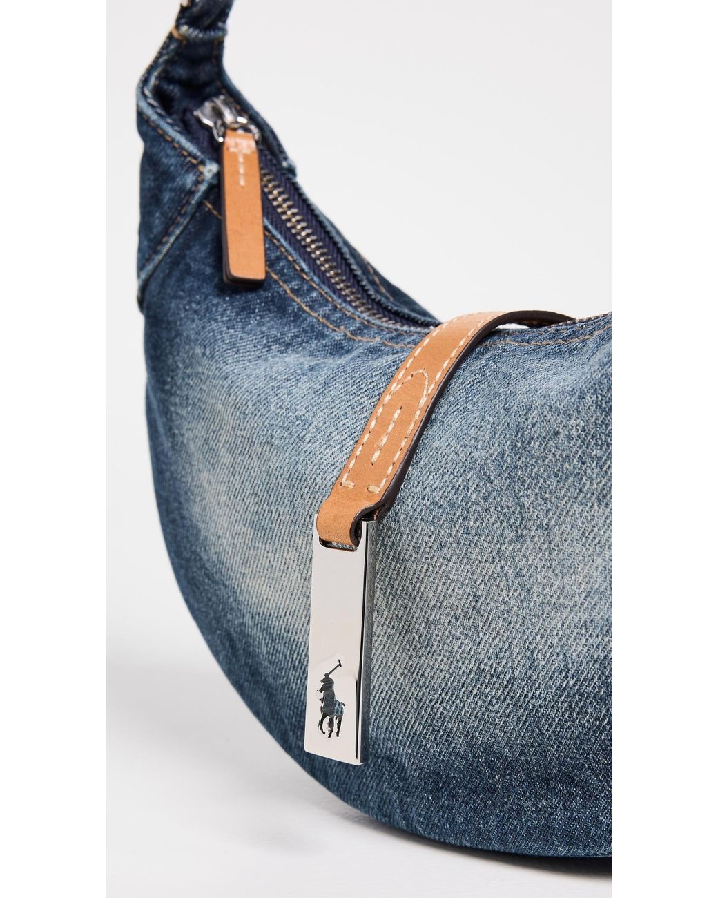 バッグ RALPH LAUREN vintage denim shoulder bag Lauren Ralph Lauren Washed Denim Small Tayler Crossbody Bag