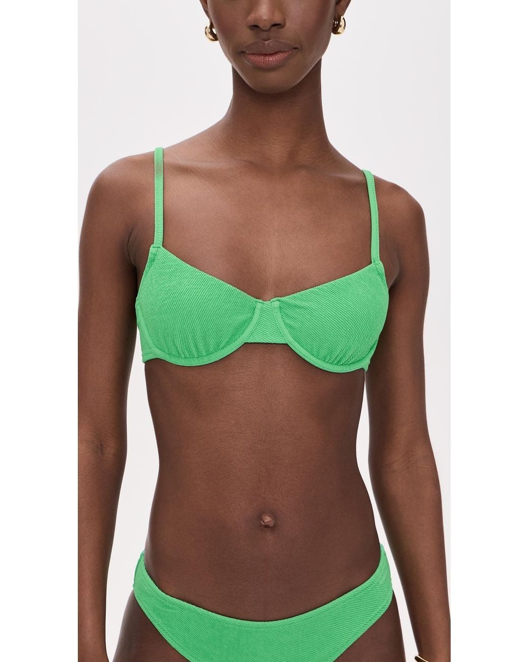 Solid & Striped Green The Eva Bikini Top