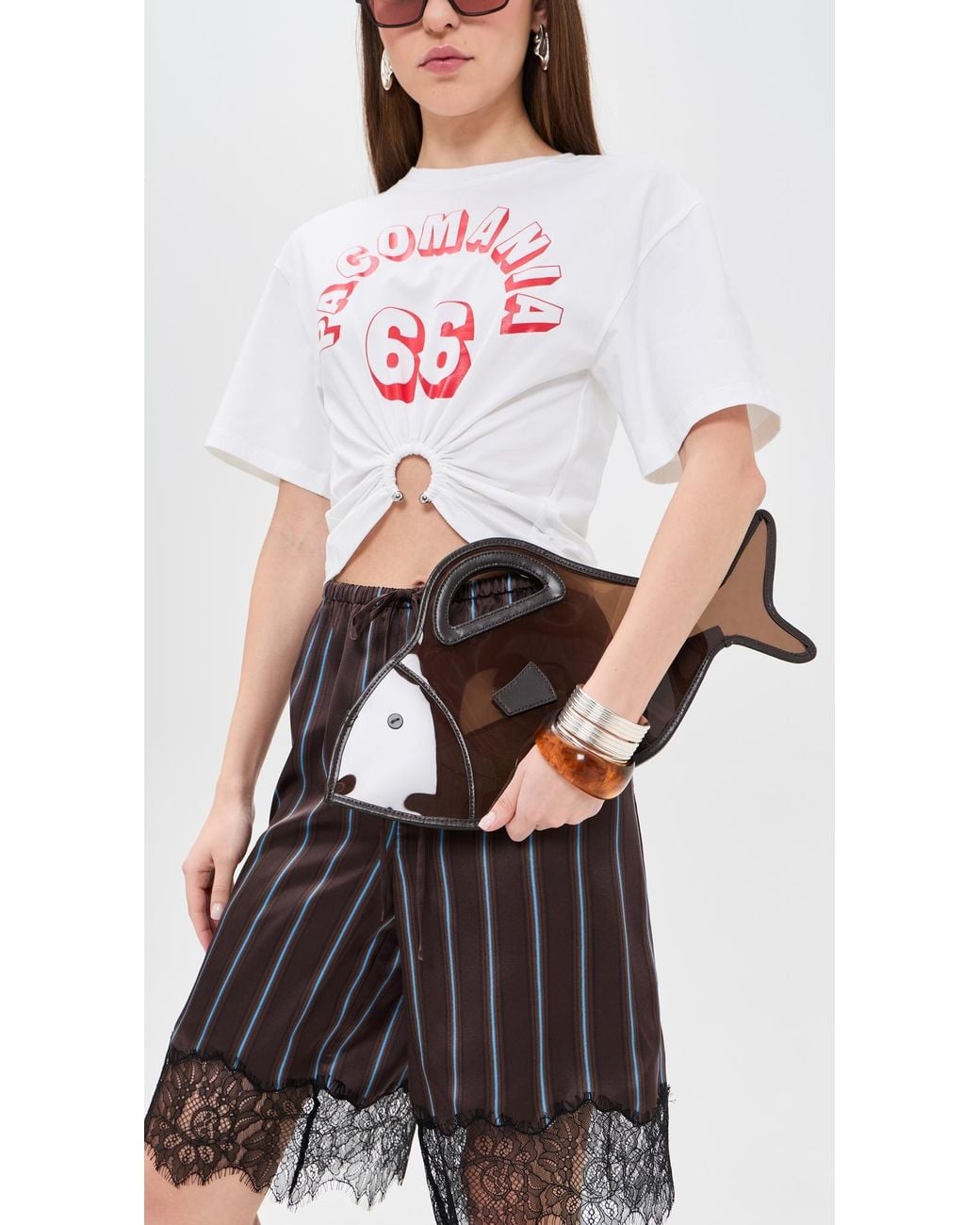 Staud Brown Cleo Fish Tote