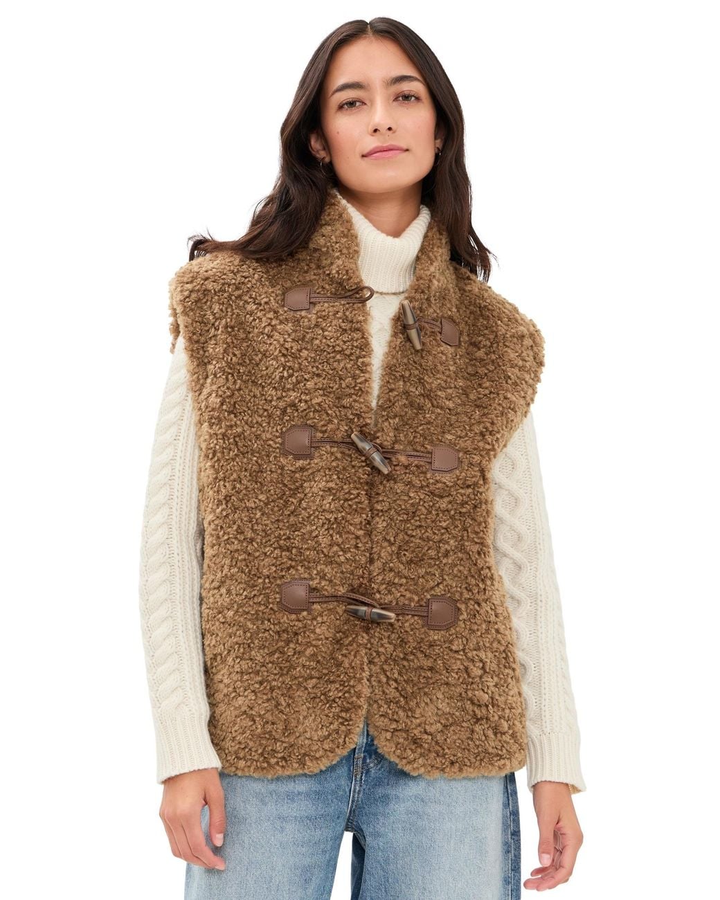 Ugg Brown Niah Toggle Vest