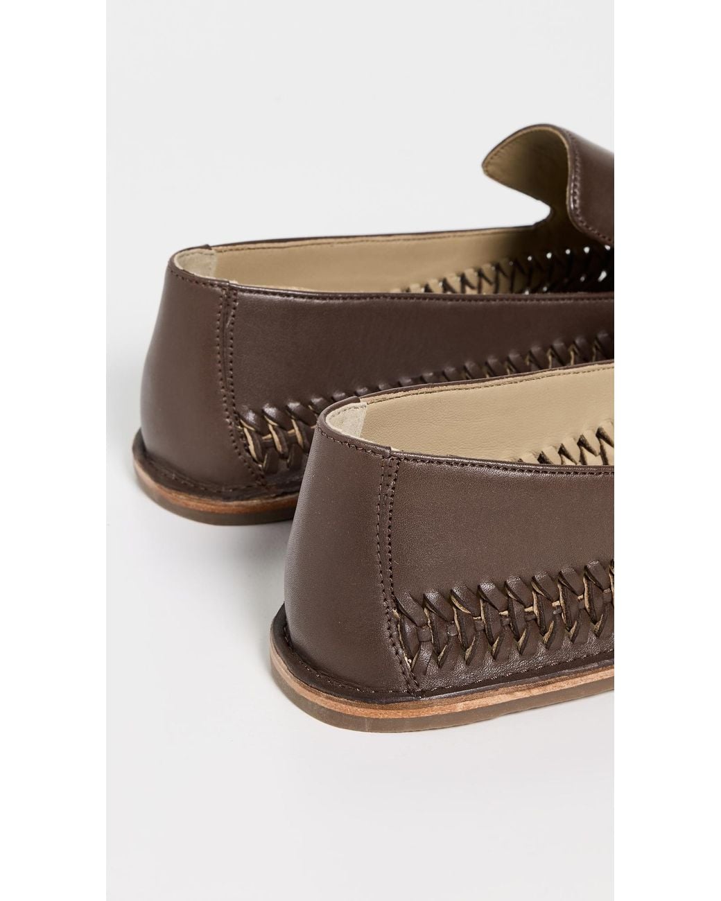 Vince Desmond Woven Leather Slip Ons Nutwood for Men | Lyst display picture 3