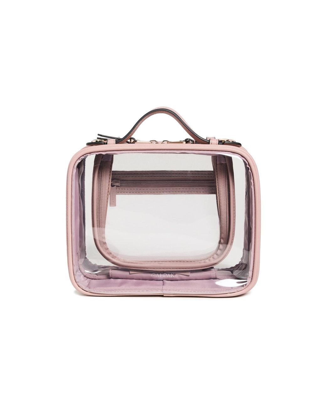 CALPAK Purple Medium Clear Cosmetics Case