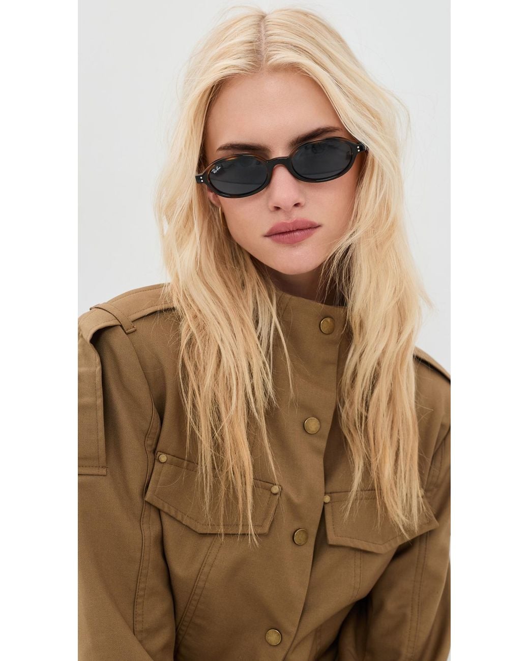 Ray-Ban Blue Oval Tortoise Sunglasses