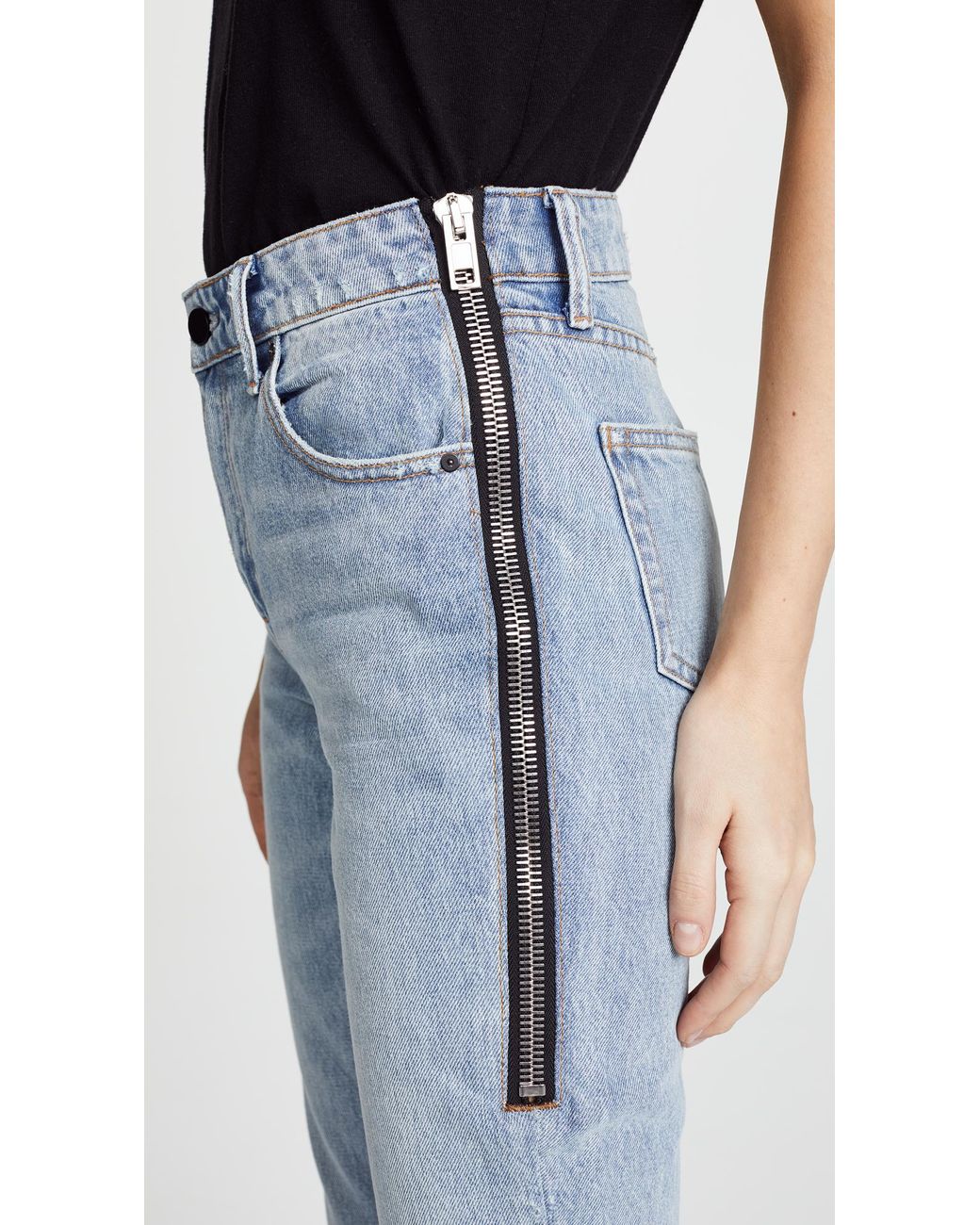 Alexander Wang Cult Side Zip Jeans in Blue | Lyst