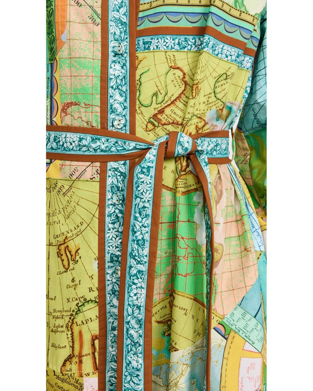 long green christmas dress Alémais Maroc Shirtdress in Multi main image 0