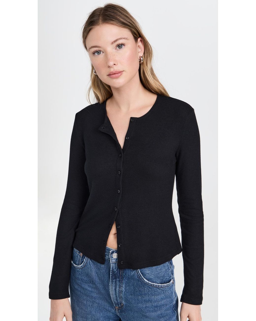 Leset Black Lauren Classic Cardigan