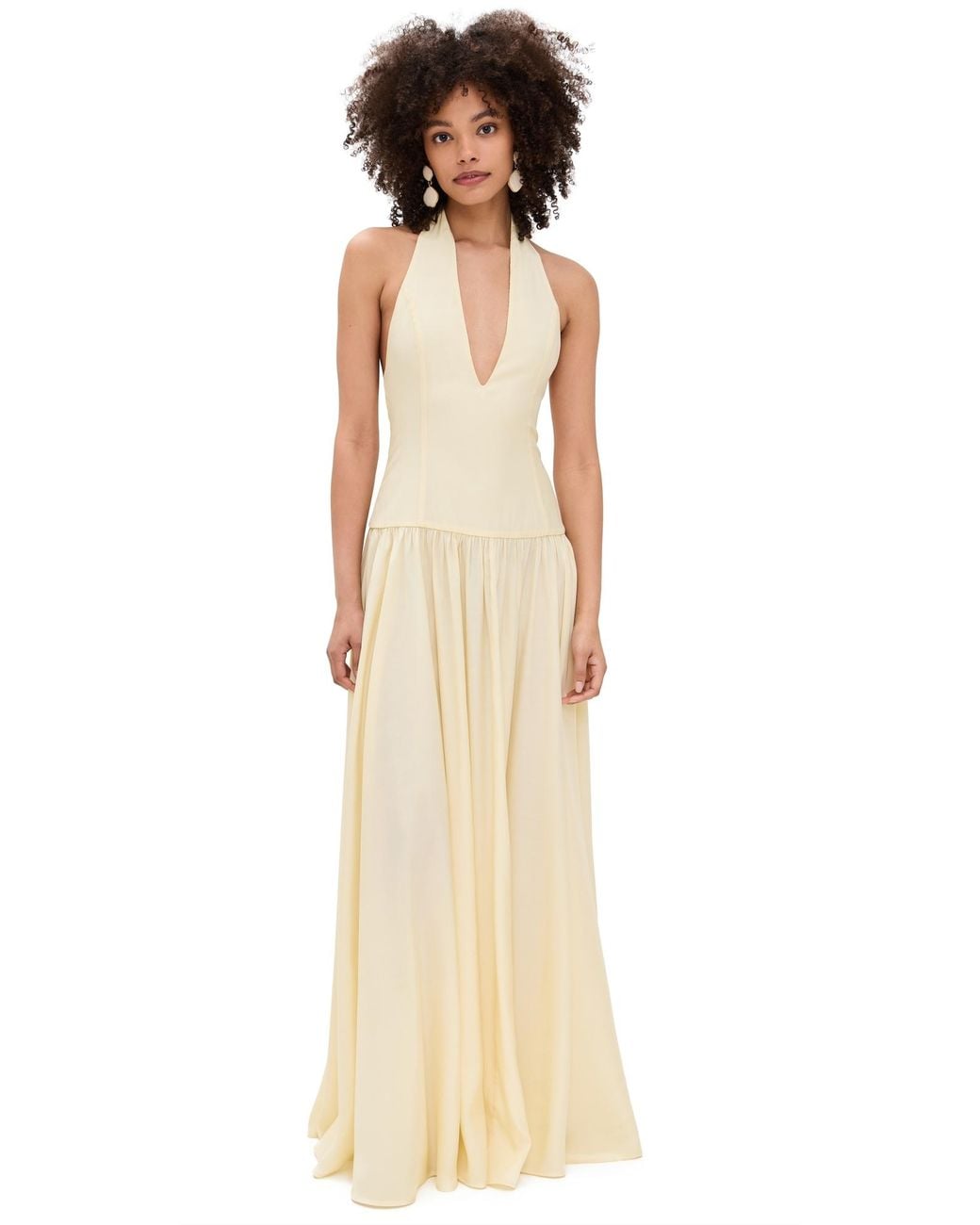 draped chiffon maxi dress Daria Draped Chiffon Maxi Dress / Black | MESHKI