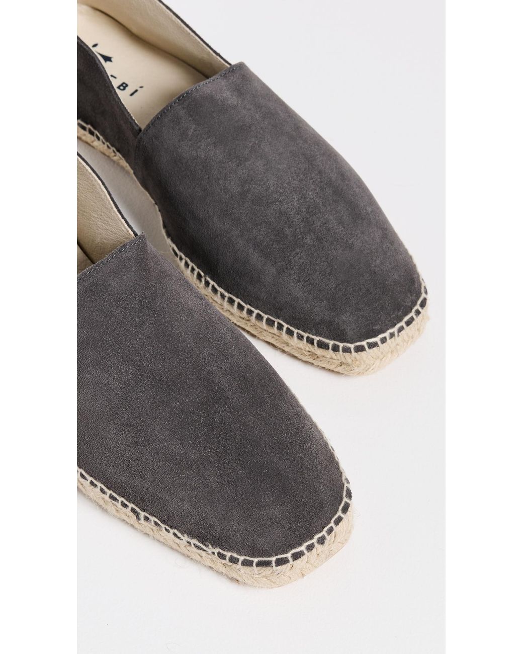 Manebí Black Suede Square Toe Espadrilles for men