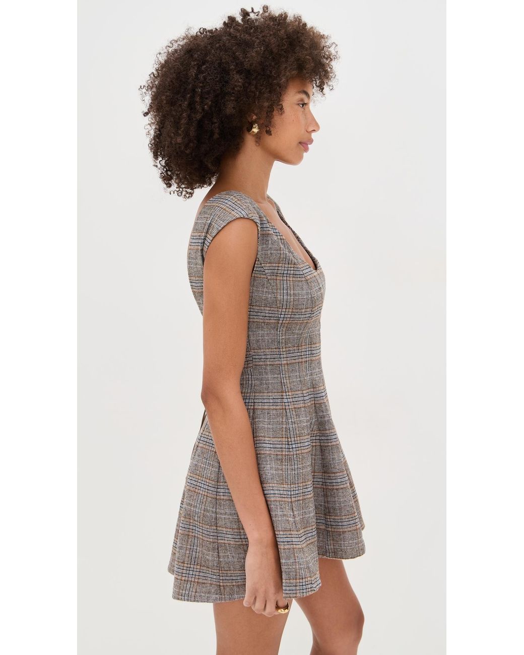 GUIZIO Leila Tartan Mini Dress | Lyst Canada