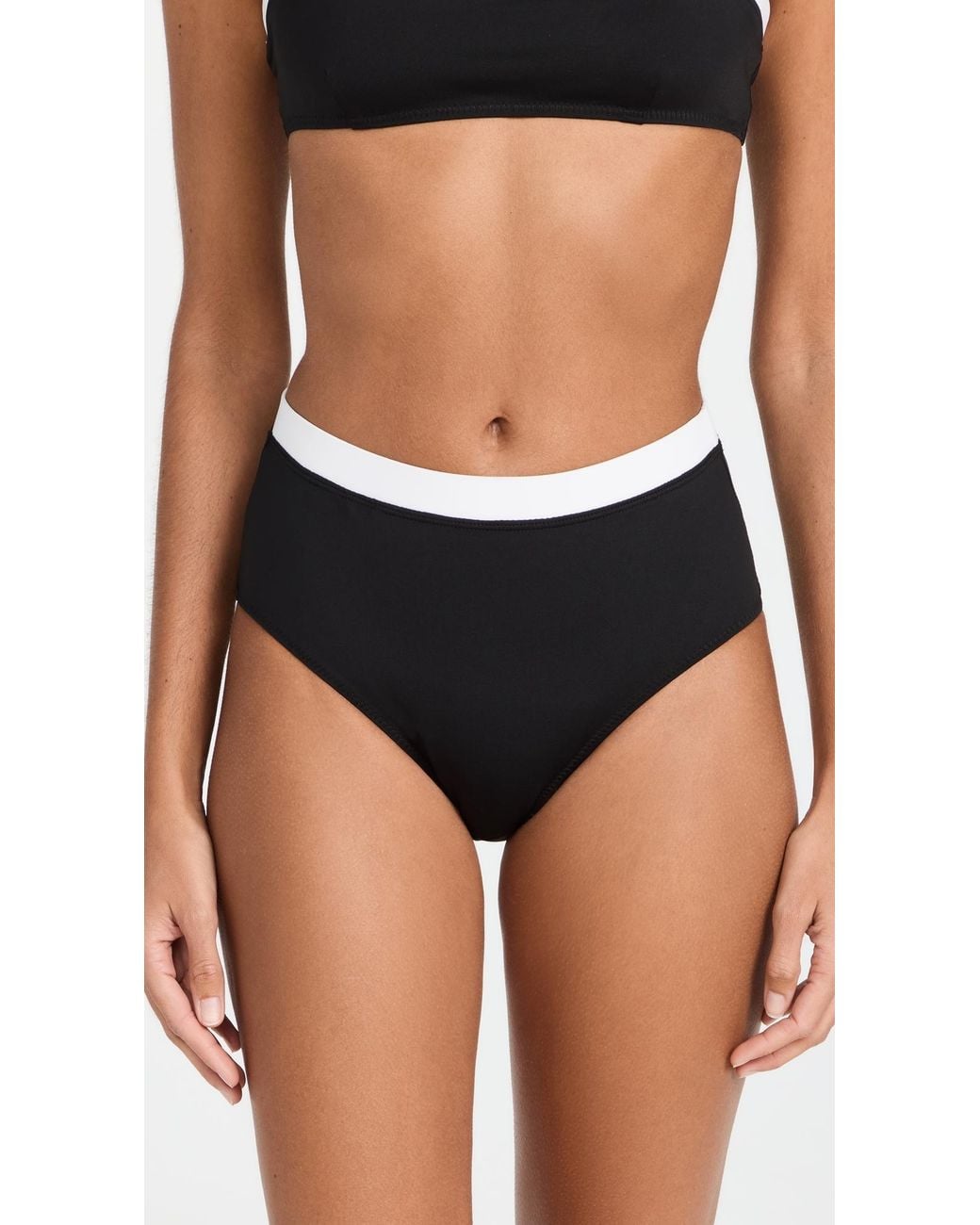 Staud Blue Devon High Rise Bikini Bottoms